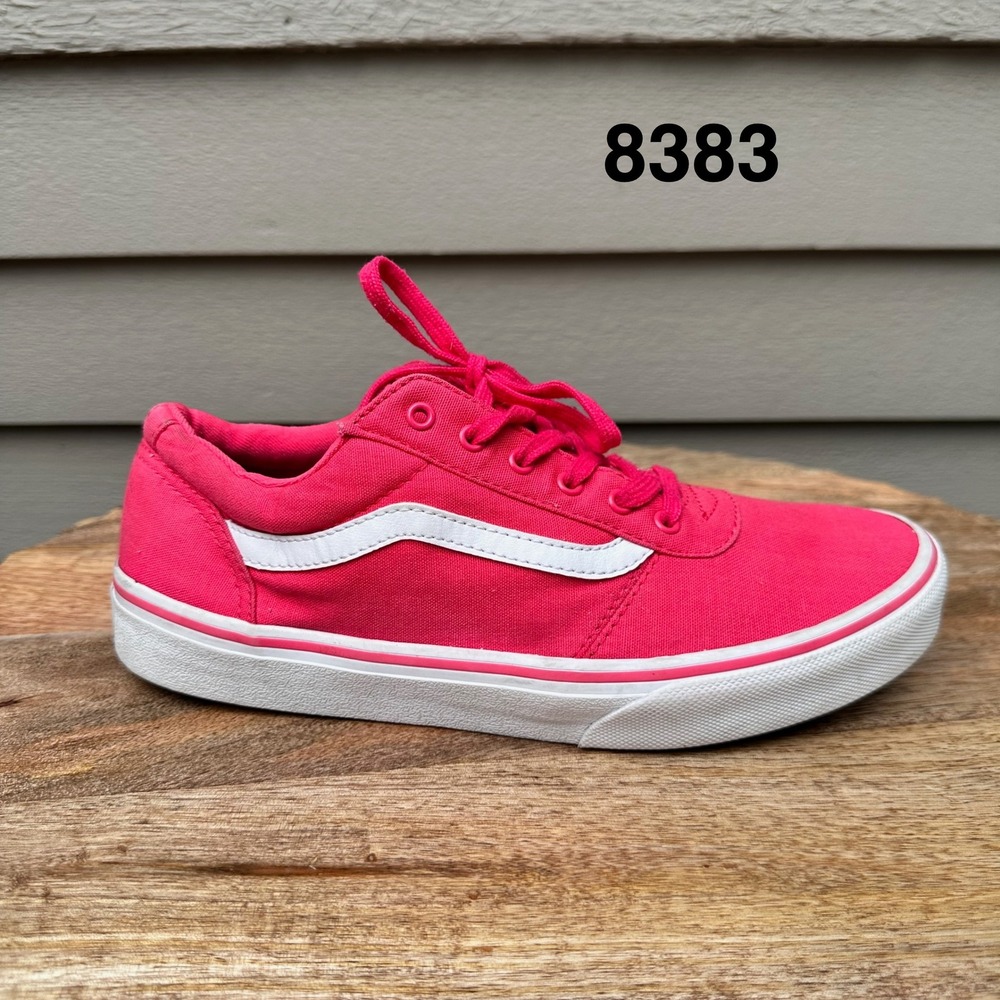 Vans Ward Low Top Pink White Canvas Skate Sneakers 721454 US Missy 6.0